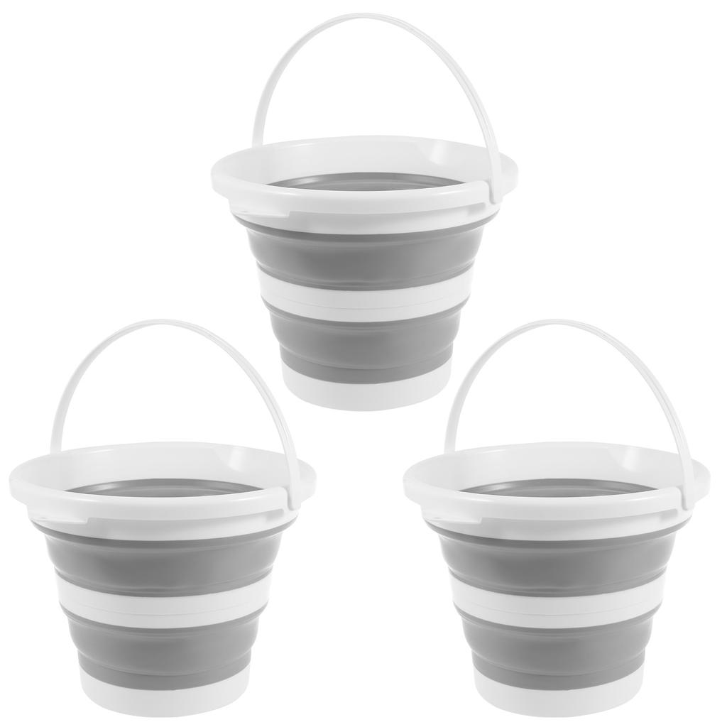 10L Portable Folding Bucket Thickened Beach Fishing Car Washing Collapsible Bucket Household Travel Outdoor Camping Bucket
