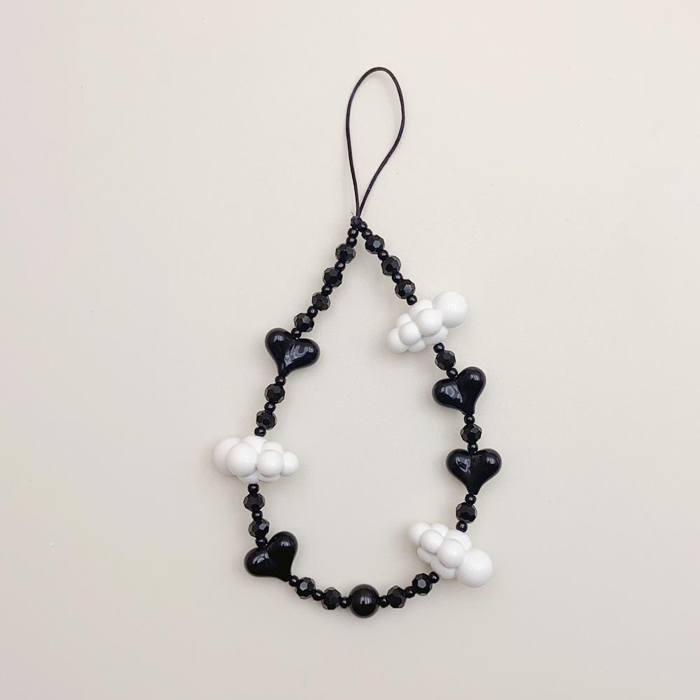 

INS Fengyun Duo Love Acrylic Bead Fashion Chain Anti-lost Hand Carry Pendant Mobile Phone Chain чёрный