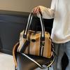 Contrasting Color Short Trip Bag, High-end Retro Boarding Bag, Striped Fashion Fitness Yoga Bag, Tide Commuting