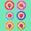 Wooden Educational Clock Toy for Cognitive Learning, Time Recognition, 12-Hour Format, Red Color, Developmental Play Tool