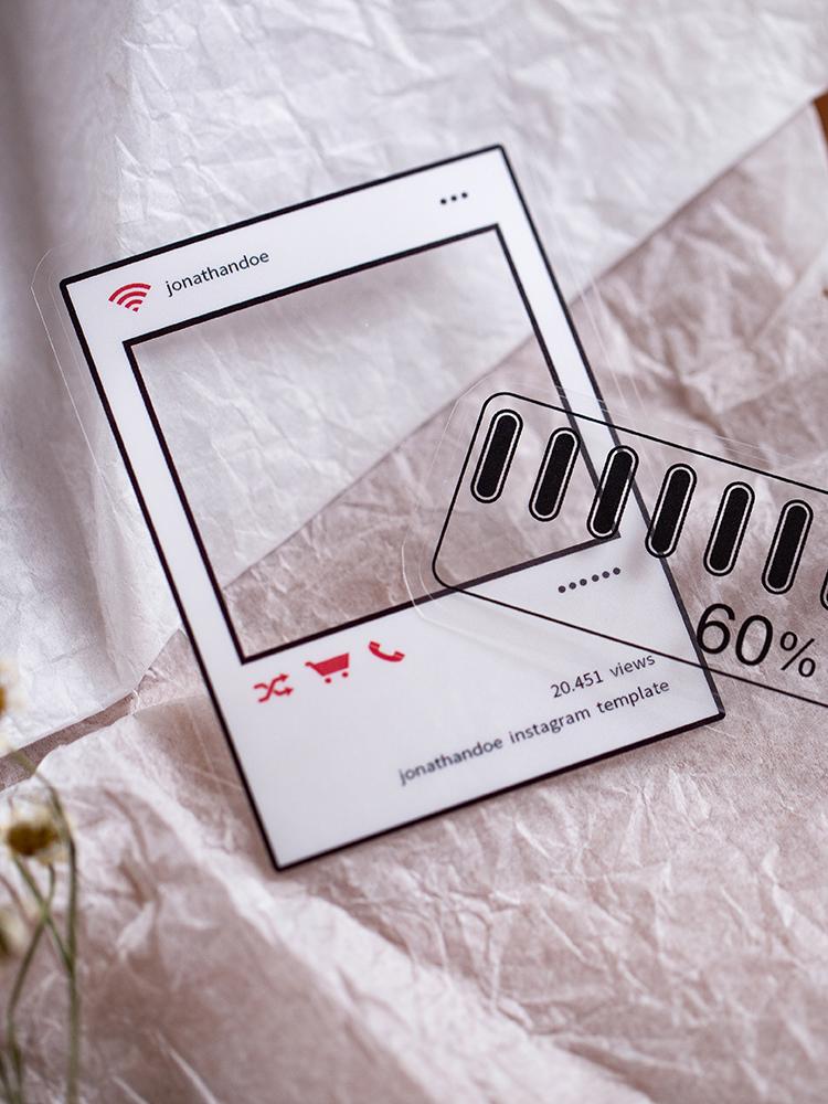 Retro Film & Photo Frame Journal Stickers Pack - DIY Collage & Pet Designs