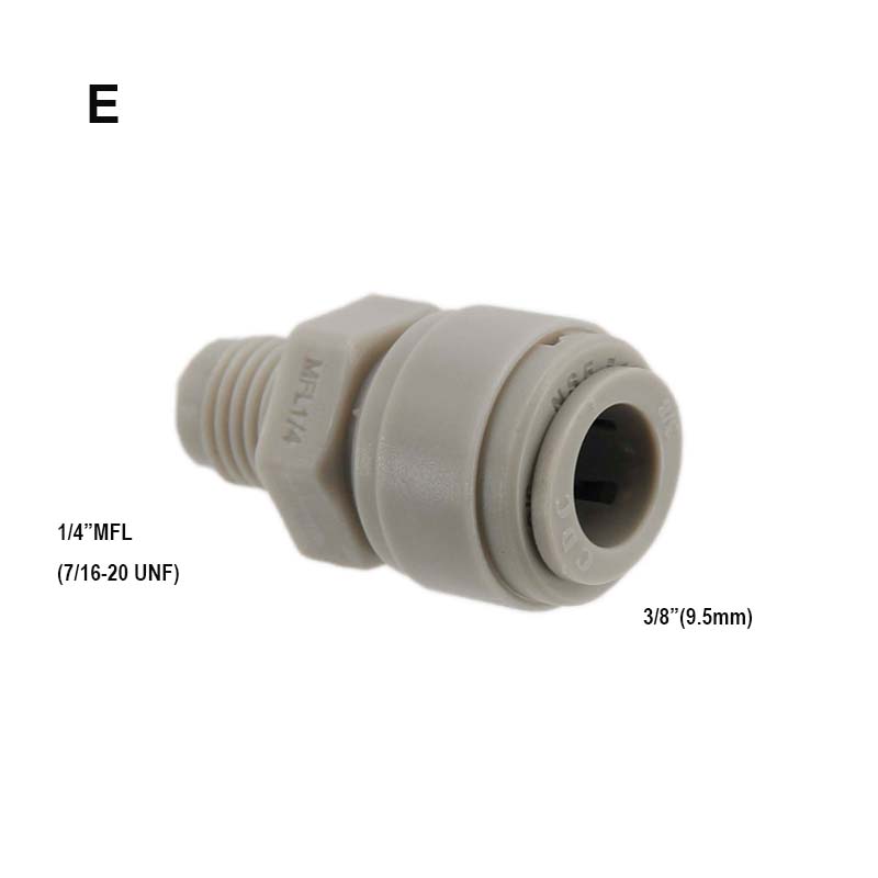 Homebrew Draft Beer Push In Fittings 1/4" 5/16" 3/8" Food Grade with EPDM O-ring Leaking Free