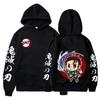 Anime Demon Slayer Kamado Tanjirou Cute Print Hooded Men Women Casual Hoodies Kimetsu No Yaiba Sweatshirt Harajuku Streetwear