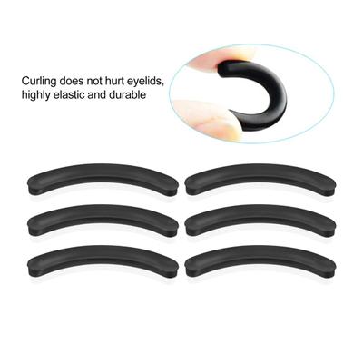 Yousheng Set da 6 Pezzi Cuscinetti Arricciaciglia Alta Elasticità Professionali Neri Sostituzione Clip per Ciglia Cuscinetti in Silicone Accessori Cosmetici
