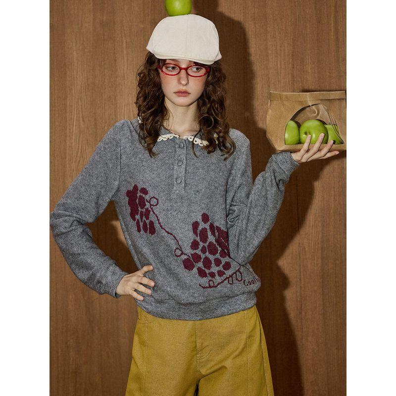 Coolhut American-Style Jacquard Casual Sweater, Fashionable and Versatile New Knitted Sweater for Women