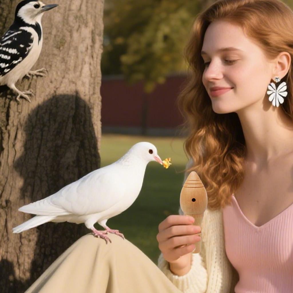 Bird Call Wooden Portable Bird Whistle With Realistic Sound Simulation Decoy Caller Device For Hunting Watching Nature