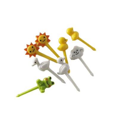 8Pcs Cartoon Kid Cake Fruit Toothpick Bento Lunch  Accessories Party Decor