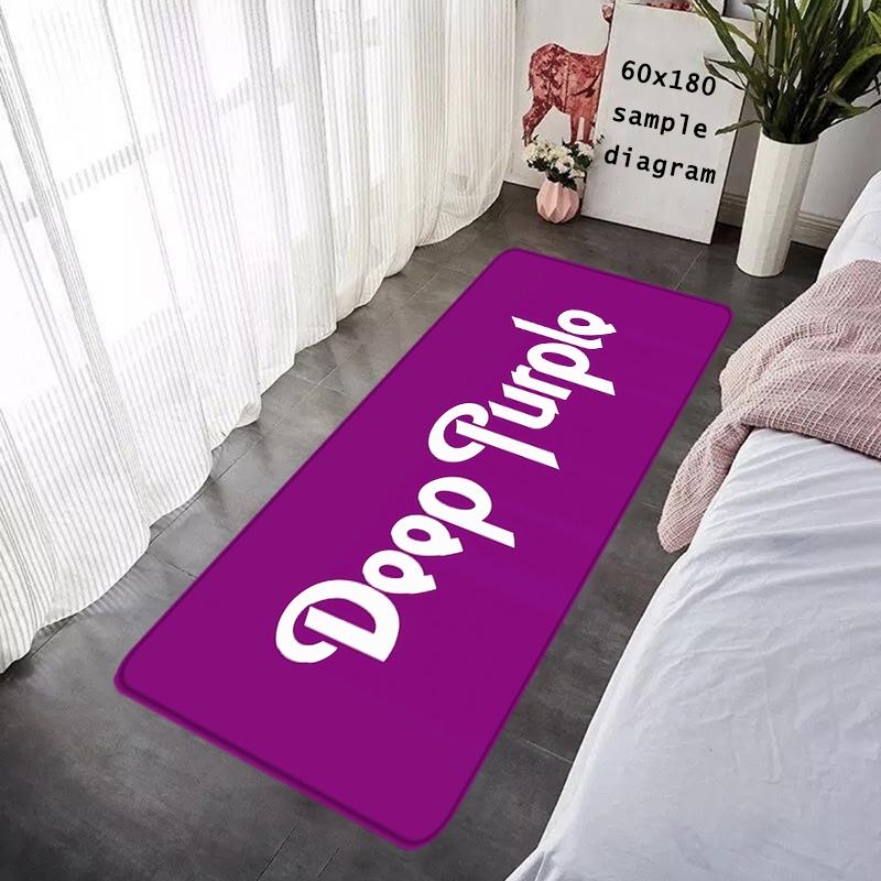 Foot Rug Welcome Floor Mat for Entryway Deep Purples Bath Hallway Carpet Kitchen Water Absorbed Rugs Fluffy Home Decor