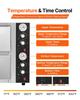 Pizza Oven Electric, 18" Double-Deck Commercial Countertop Pizza Oven, 842°F Max Temp, Indoor Pizza Maker with Thermometer, Independent Upper & Lower
