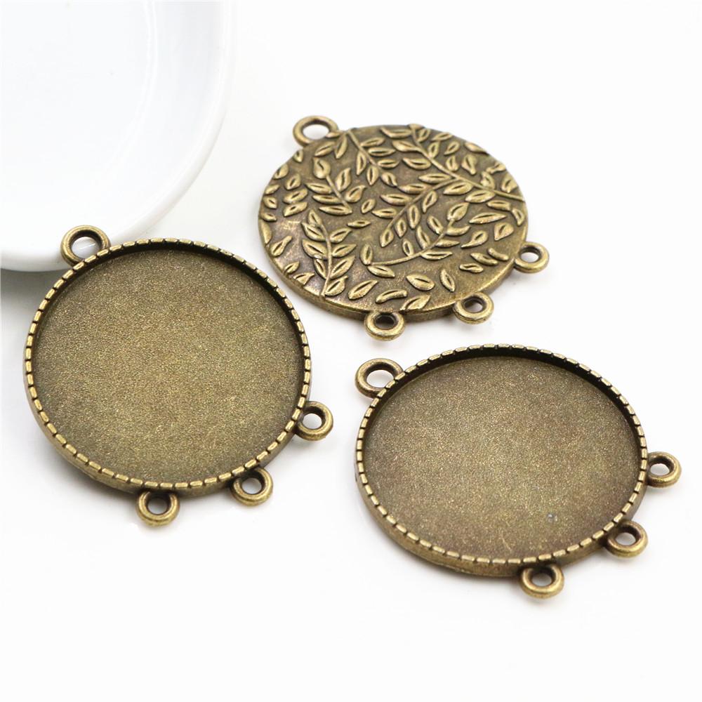 5pcs 30mm Inner Size Antique Silver Plated Bronze Classic Style Cabochon Base Setting Charms Pendant бронзовый