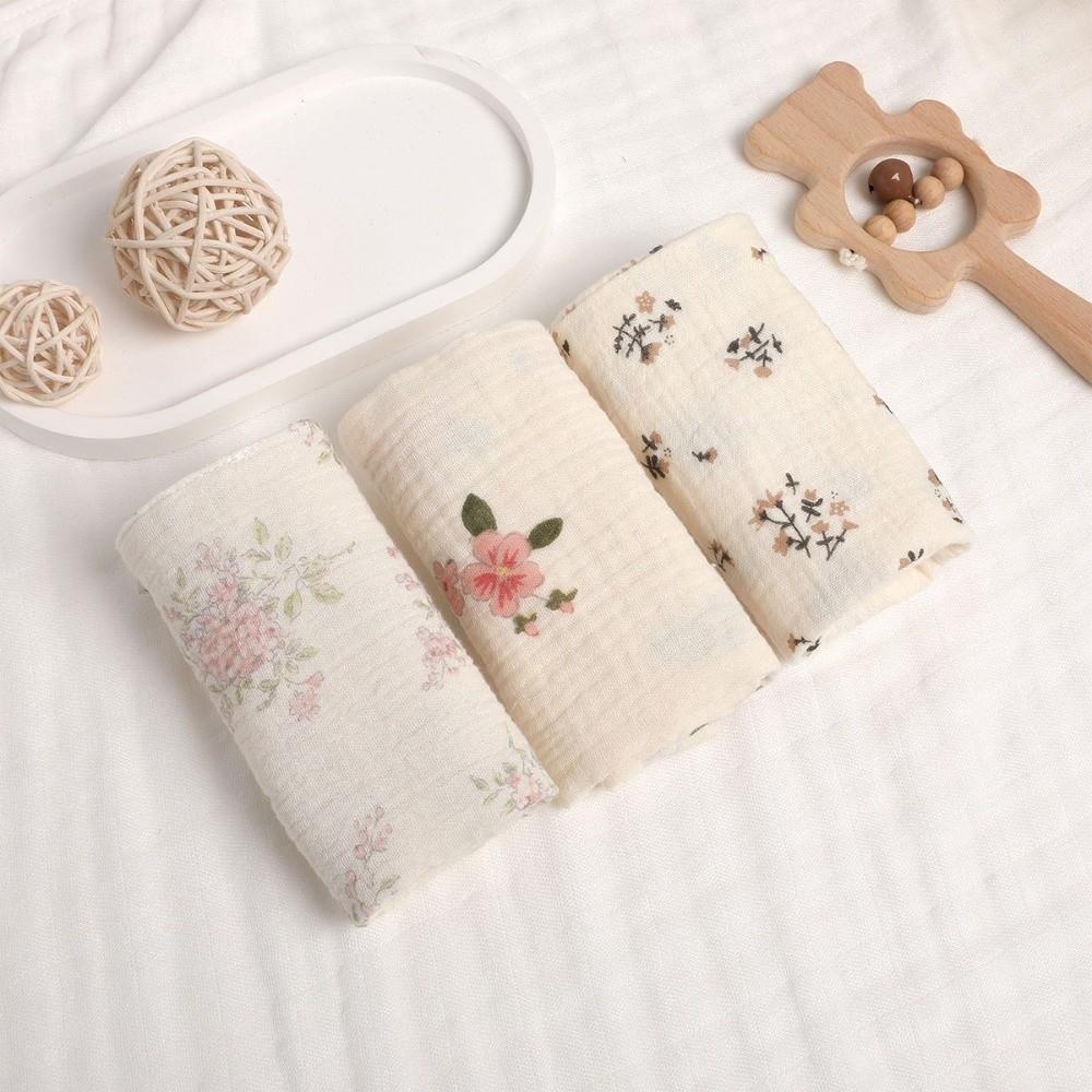 Soft Square Towels 4-Layer Pure Cotton Newborn Burp Cloth High Quality Baby Cotton Washcloth