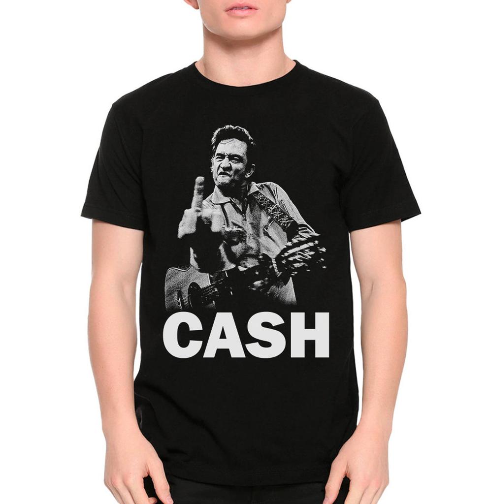 Johnny Cash Middle Finger T-Shirt, Men's Women's All Sizes (mw-107)