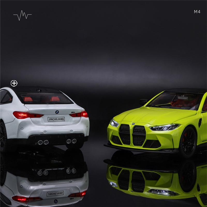 1/24 BMW M4 G82 Coupe Alloy Sports Car Model Diecasts Metal Vehicles Car Model Simulation Sound Light Collection Chlidrens Toys Gift