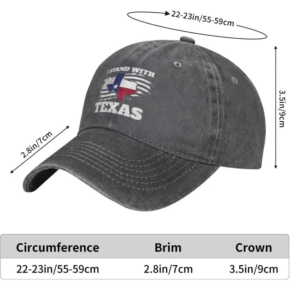 I Stand with Texas Flag USA State of Texas Hat for Women Baseball Hat Vintage Caps
