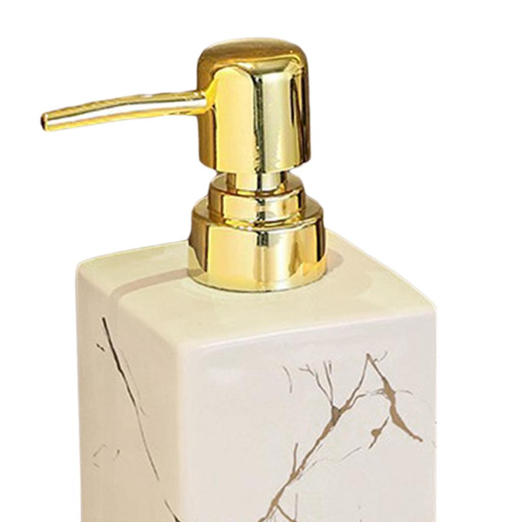Ceramic Soap Dispenser 17oz Sturdy Modern Elegant Empty Body Wash Dispenser for Kitchen Laundry Home Countertop Bathroom
