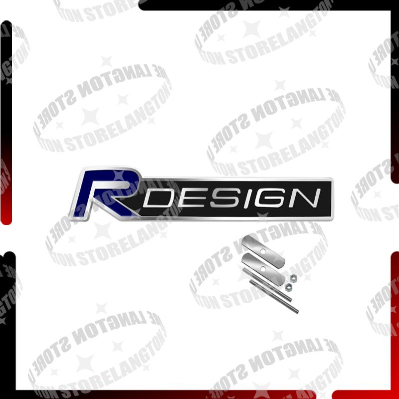 Metal Car Body R Design Grille Emblem Badge 3D Sticker Tail Decals For Volvo XC90 XC40 S60 XC60 V50 V40 V60 V70 S80 S40 C30 S60