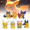 Pvc 7pcs Pikachu Toy Model Desktop Decoration Children Christmas Gift