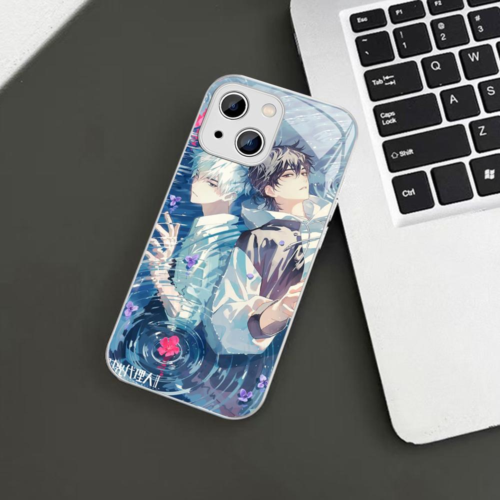 Anime Link Click Time Agent Phone Case For iPhone 14 13 12 Mini 11 Pro XS Max X XR 14 Plus Tempered Glass Cover
