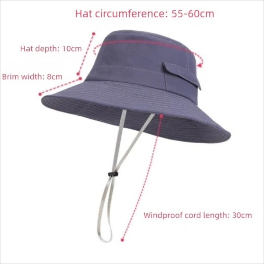 Sun Protection Fisherman's Hat Large-Brimmed Sunscreen Bucket Hat New Sun Hat Men