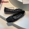 Fashion Soft Female Fashion Square Toe Ladies Flats With Shoes Casual Footwear Shallow Women Ballet Flats Slip On Shoes