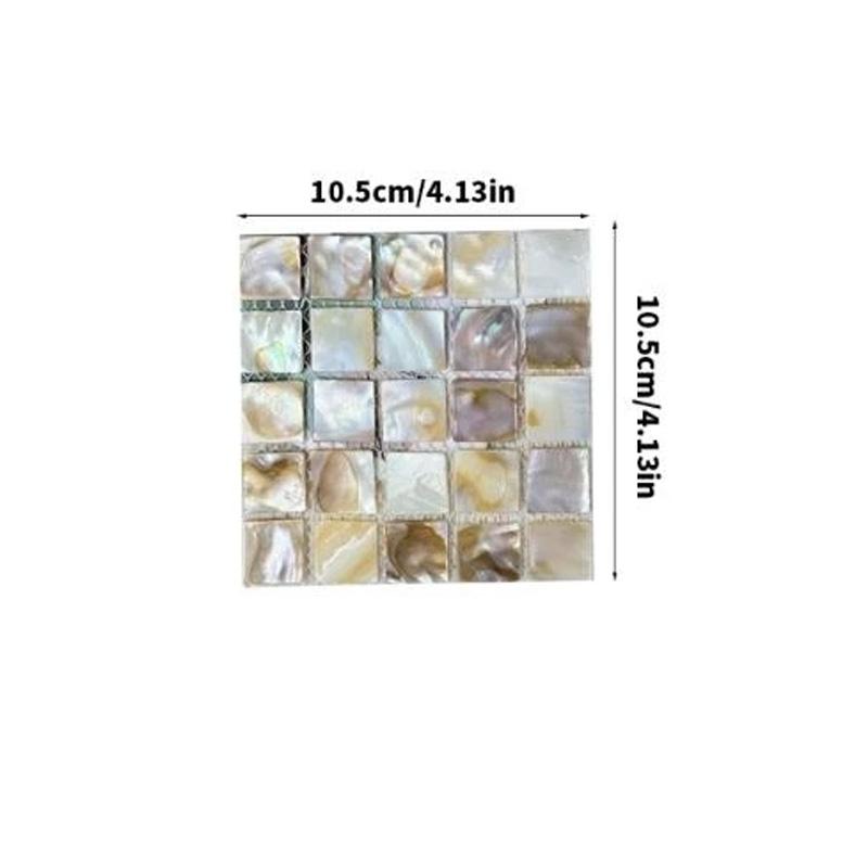 1Pc Heat Insulation Coaster Ins Style Room Decoration Pads Natural Conch Shell Mats Photography Props Mosaic Square Coaster
