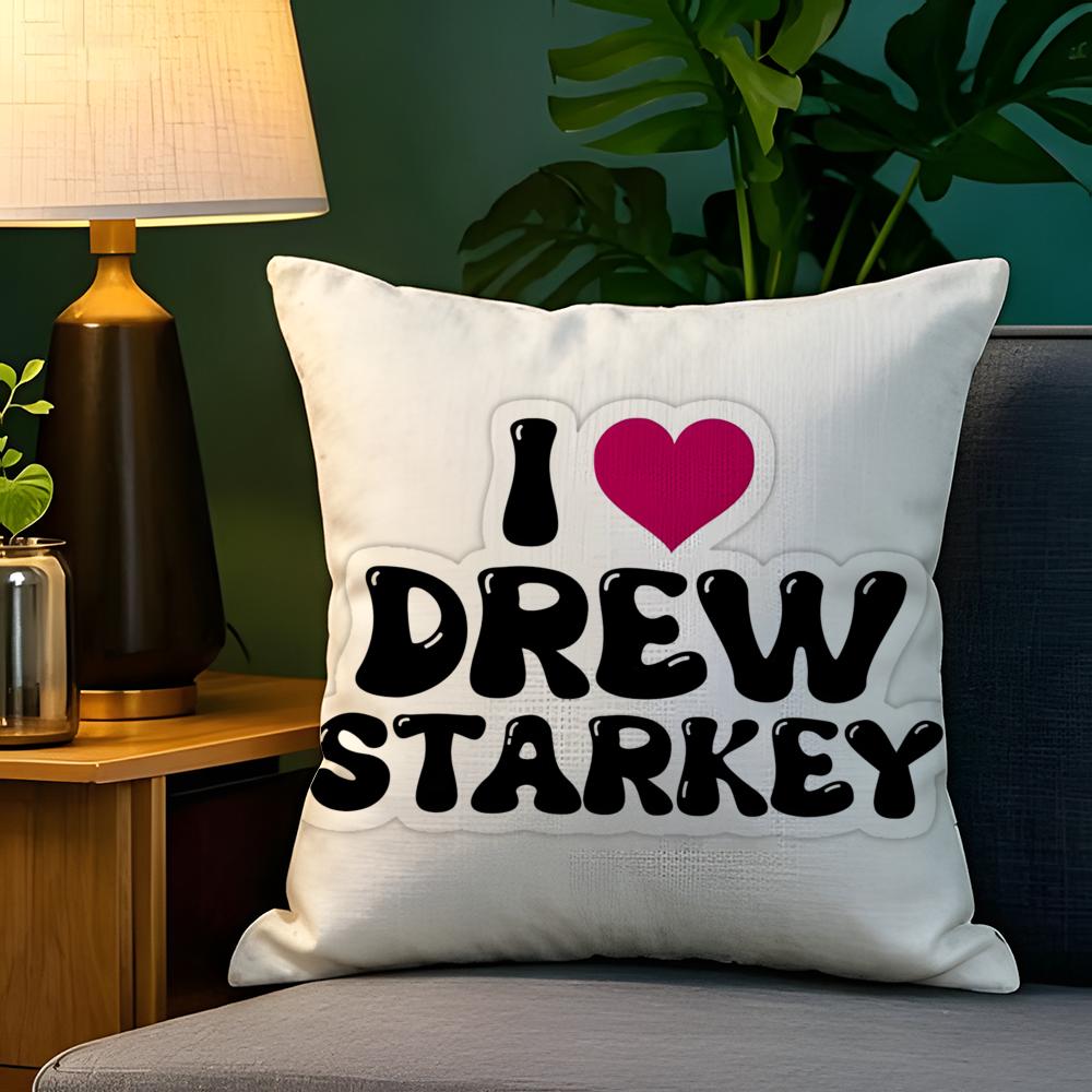 Cool male actor DDrew StarkeyS Pillow Case Natural Linen Pillow Case DoubleSided Decor Sofa Pillowcase Home Decor