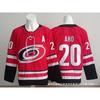 Hokejový dres Pánský Dlouhý Rukáv Ledový Uniforma S Vyšívanými Čísly 20 24 37 Styl Týmu Hurricanes