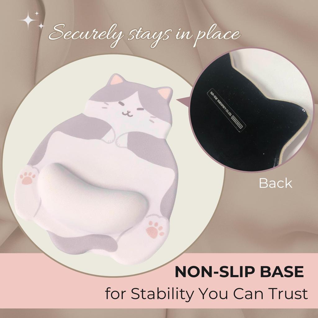 Stationery Mouse Pad Belly Mouse Pad Cat Hachiware S4141164 Sun-Star Die-Cut