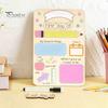 Wedding Reception Signage First and Last Day of School Board Sign for Kids, Reusable Wooden Memo Chalkboard Sign, Cute Writing Daily Notes Schedules