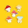 Cartoon Cute Mushroom Knife Guitar Enamel Student Brooch Pin Badge Jewelry Gift