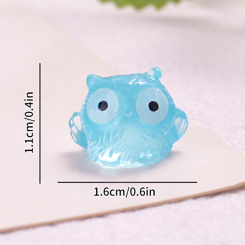 

Милый мультяшный светящийся орнамент в виде совы светящиеся животные украшения микро сад ландшафт украшения своими руками игрушки синий