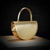 Elegant Shiny Surface Evening Bag Square Half Moon Diamond Studs Clutch Bag Handbag Valentine's Day