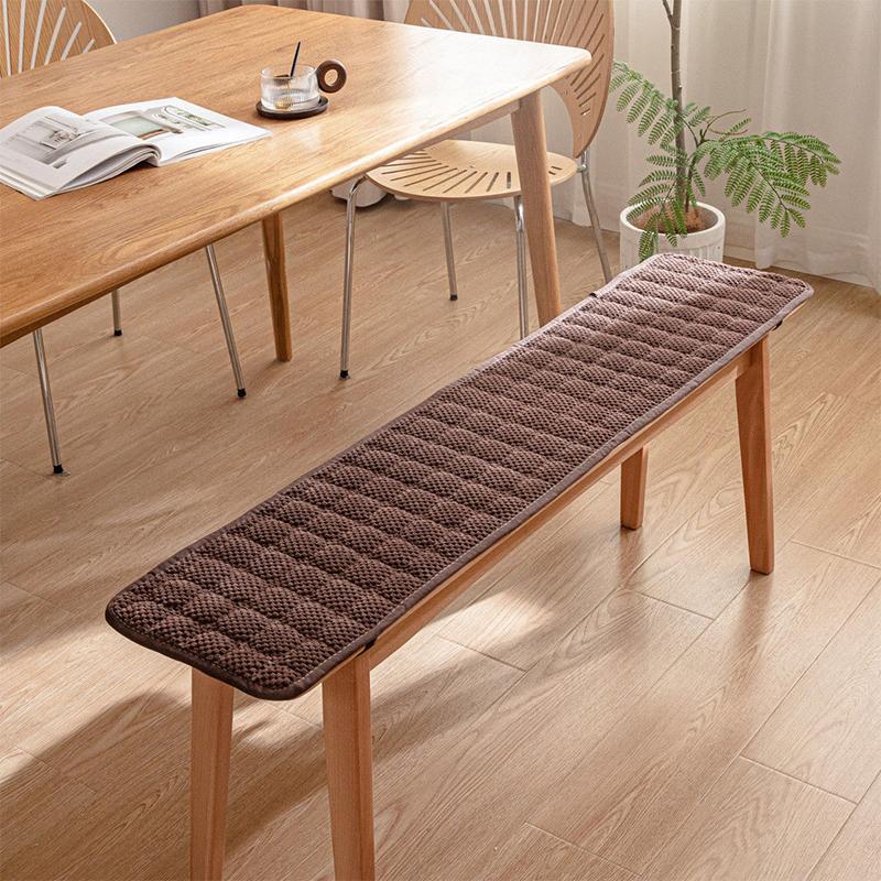 Thicken Long Bench Cushion Chair Mat Soft Seat Pat Non-Slip Wooden Bench Sofa Mat Stool Seat Pat Garden Patio Lounger Cushion