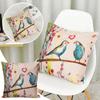 Ancient Oil Painting Birds Linen Pillow Case Pillow Cover Cover Suitable For Car, Sofa And Home Use