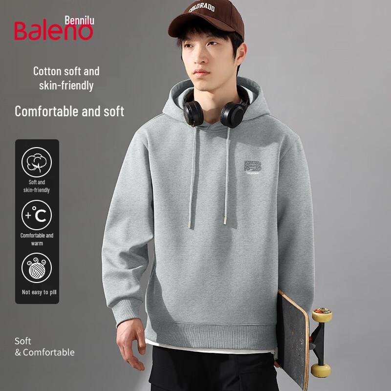 

Baleno Men s Retro Loose Fit Hooded Sweatshirt