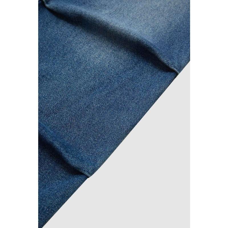 Damen Frühling Neue Mid-Waist Weitbein Kordelzug Locker Jeans Street Retro Gerade Hose