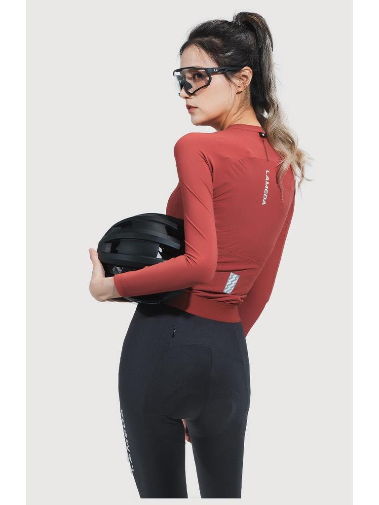Lampada 2024 Women's Eco-Friendly Cycling Jersey - Breathable, Cool-Feel Raglan Long Sleeve Top