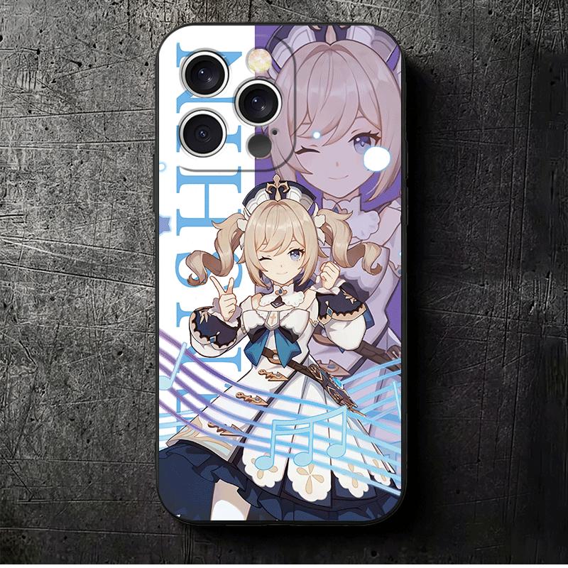 

Genshin Impact Anime Soft Phone Case for iPhone 16 16E 17 Air 15 Pro Max 14 Plus 13 Mini 11 12 7 Black Cover Back Shell iPhone 17