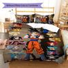 Son Goku Pattern Bedding,Quilt Set Quilt Cover Pillowcase Home Birthday Gift (1 * duvet cover + 2 * pillowcase, without core)