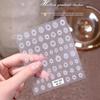 White Bloom Hollow Translucent Butterfly Heart Nail Sticker Press On Nails Decals Hollow Heart Star Shape Sticker Sliders ZJT14