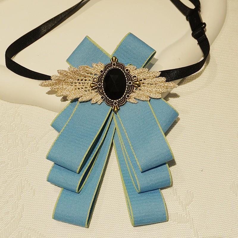Solid Color Butterfly Tie With Rhinestone Decor And Polyester Fabric For Formal Events And Weddings