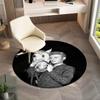 French legendary rock singer and actor Johnny Hallyday Round Carpet Soft Home Decoration Corridor Table and Chair Anti slip Outdoor Floor Mat rug H9