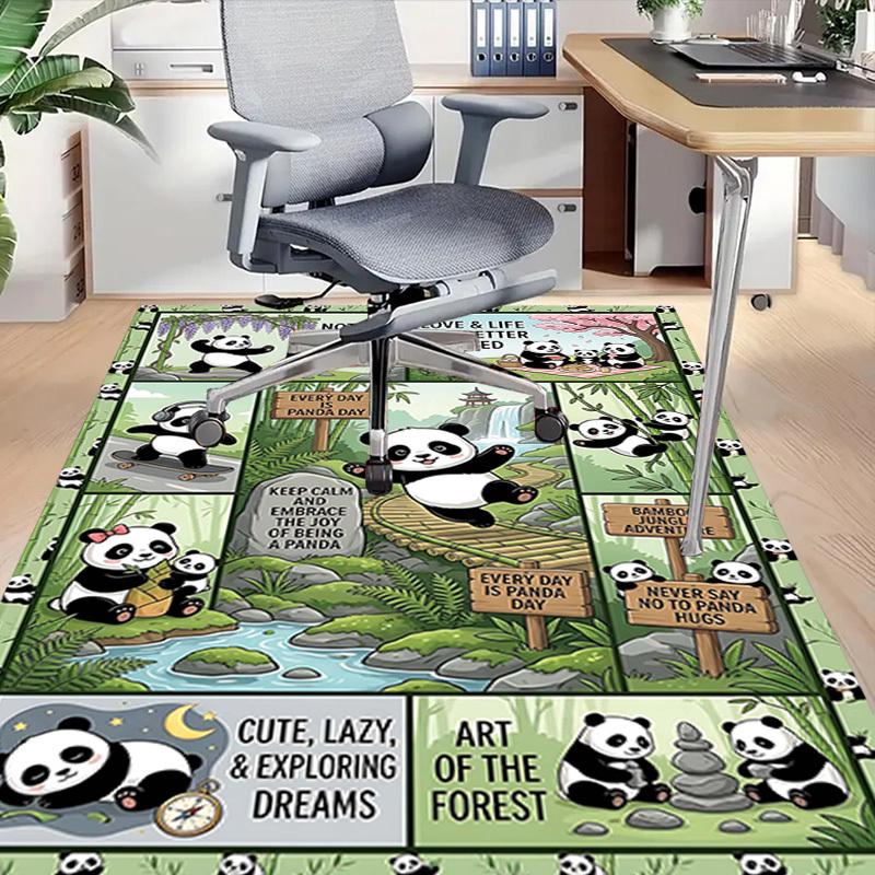 1PC Panda Life Non-Slip Floor Carpet, Office, Family, Bedroom, Studio - Large Area Rug, Vibrant Colors, Longlasting Material-C0471