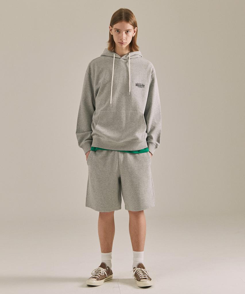 BASIC HOUSE Uni Basic Shorts Melange Grey Lyhp3101