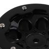 Mxfans 4-Pack Plastic and Aluminum Alloy RC Rock Crawler Wheel Rims for RC 1:10 Rock Crawlers, 8 Holes, Durable (Black)