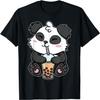 Boba Pérolas de Tapioca Bebida Chá de Leite com Bolhas Amante de Panda Camiseta