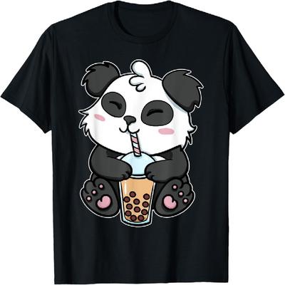 Boba Tapioca Pearls Bubble Milk Tea Drink Panda Lover T-Shirt
