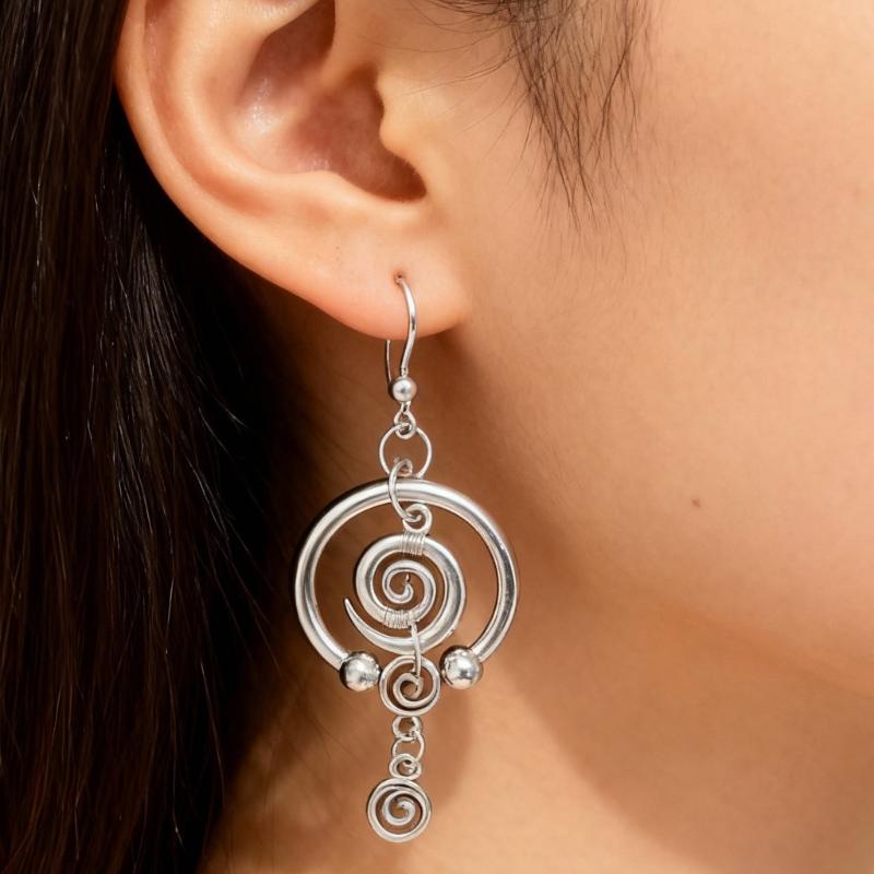 Elegant Star Vortex Dangle Earrings Ear Accessories Gift For Women Trendy Party Or Casual Outfits