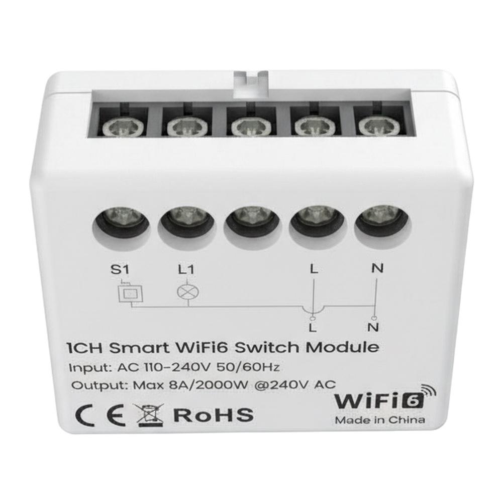 Compact Smart WiFi OnOff Switch with Remote Functionality and Reliable Signal Relay for Extended WiFi Coverage