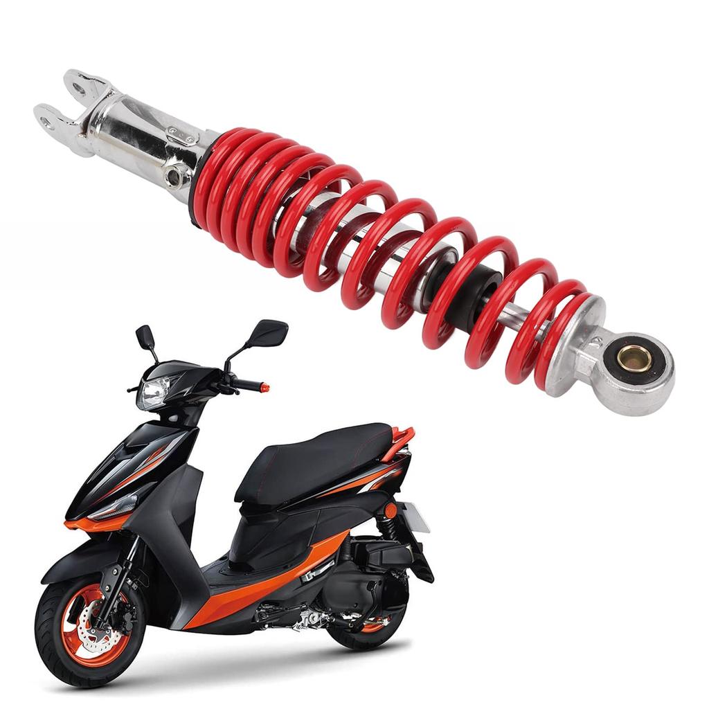 Motorcycle Rear Shock Absorber, 300mm, 3000lb, Steel Alloy, Waterproof, Replacement for JOG 100 (Red)